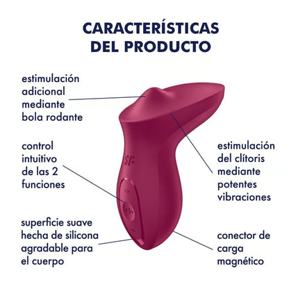 SATISFYER - EXCITERRR LAY-ON CLITORIS FUCHSIA VIBRATOR