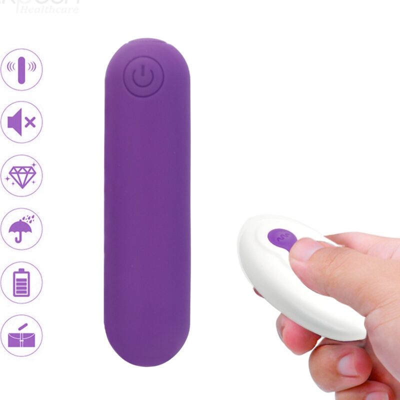 ARMONY - SPLASH JOLINE VIBRADOR BALA DE SILICONA CONTROL REMOTO 10 VIBRACIONES 6.5 X 1.5 CM MORADO