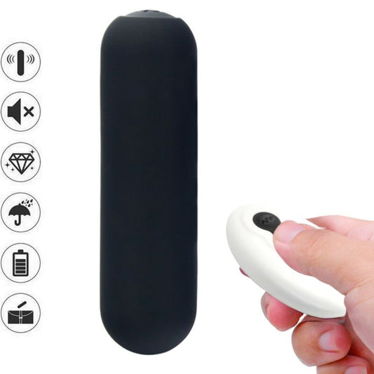 ARMONY - SPLASH JOIE BALA VIBRADOR DE SILICONA CONTROL REMOTO 10 VIBRACIONES 75 X 19 CM NEGRO