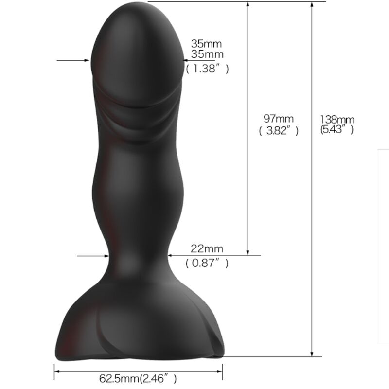 ARMONY - EXTREME A BLOOM ROSE VIBRADOR Y TAPÓN ANAL NEGRO CONTROL REMOTO