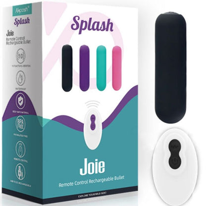 ARMONY - SPLASH JOIE BALA VIBRADOR DE SILICONA CONTROL REMOTO 10 VIBRACIONES 75 X 19 CM NEGRO