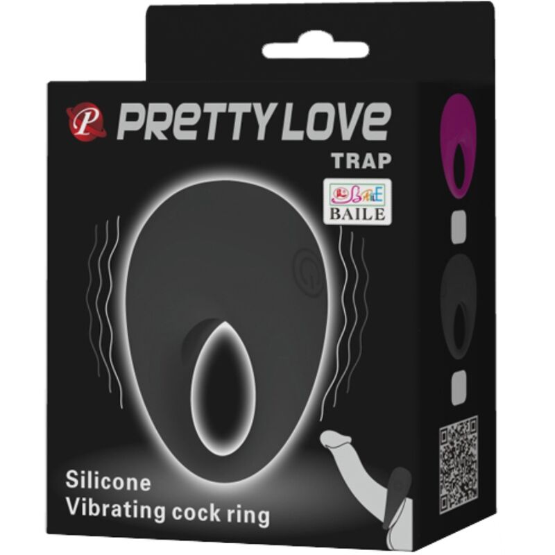 PRETTY LOVE - ANILLO VIBRADOR NEGRO