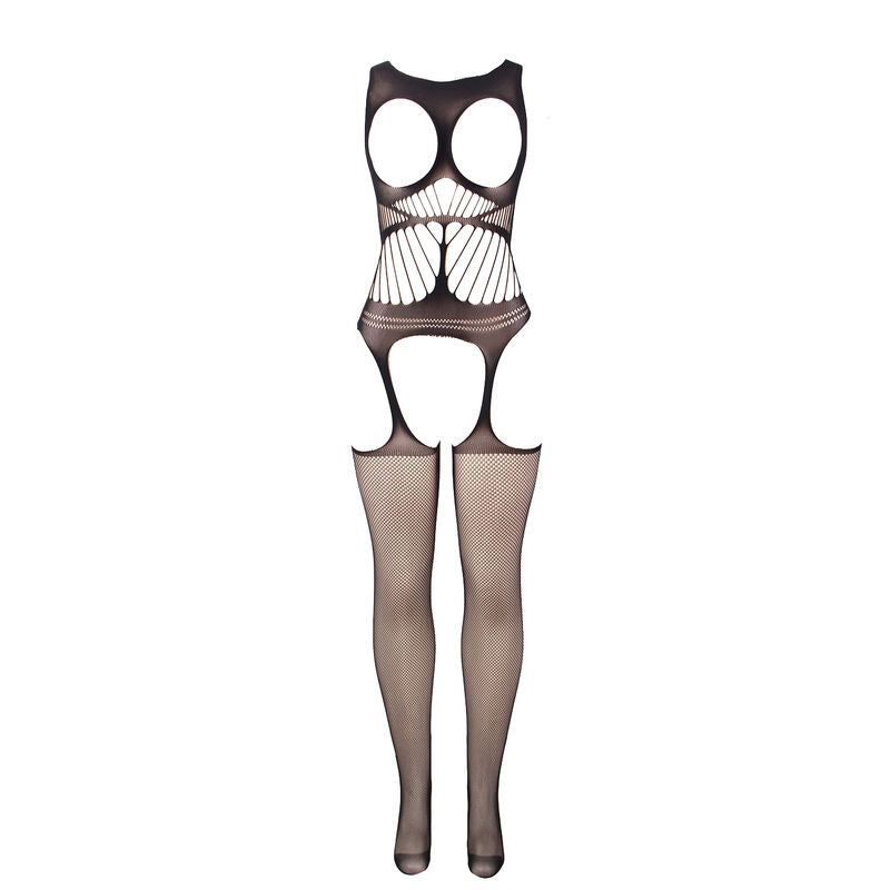 SUBBLIME - 951900 BODYSTOCKING SIN BRAGA DE RED CON COPA Y HOMBROS ABIERTOS NEGRO TALLA ÚNICA