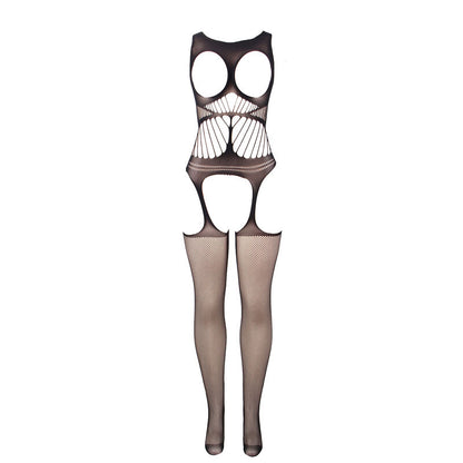 SUBBLIME - 951900 BODYSTOCKING SIN BRAGA DE RED CON COPA Y HOMBROS ABIERTOS NEGRO TALLA ÚNICA