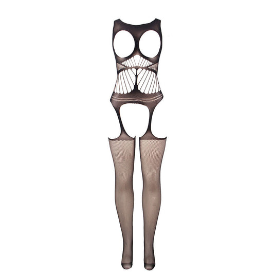 SUBBLIME - 951900 BODYSTOCKING SIN BRAGA DE RED CON COPA Y HOMBROS ABIERTOS NEGRO TALLA ÚNICA