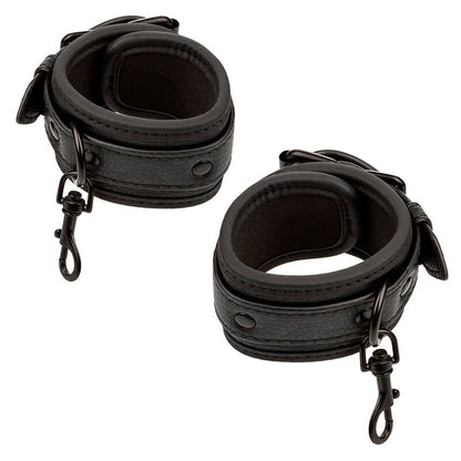 CALEXOTICS - NOCTURNAL ADJUSTABLE LEATHER BED RESTRAINTS BLACK