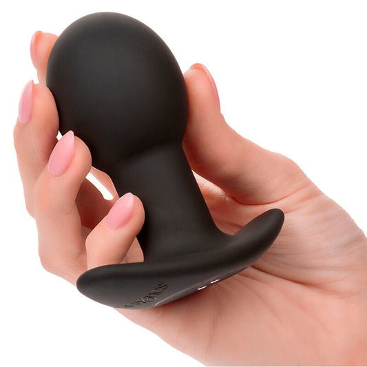 CALEXOTICS - PLUG ANAL ROCK BOTTOM 10 VIBRACIONES SILICONA NEGRO