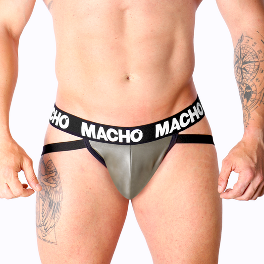 HOMBRE - MX27GR JOCK CUERO GRIS BEIGE XL