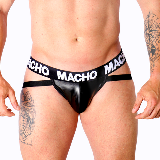 HOMBRE - MX25NC JOCK CUERO NEGRO