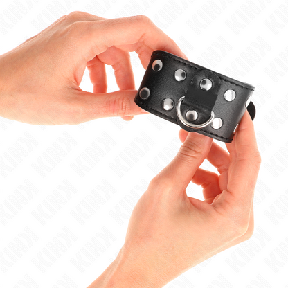 KINK - PULSERAS NEGRAS AJUSTABLES DE DOBLE TALLO