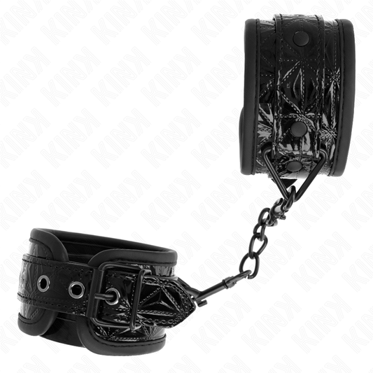 KINK - MUÑECA AJUSTABLE CON PATRÓN DE DIAMANTE NEGRO 17-26 CM X 5,5 CM