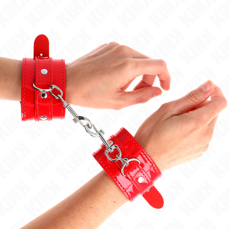 KINK - ESPOSAS DE MANO ROJAS BRILLANTES AJUSTABLES 23-33 CM