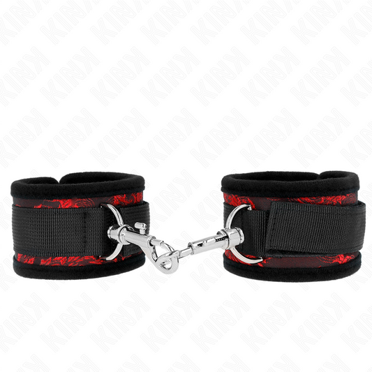 KINK - RESTRICCIONES DE MUÑECA ESCÁNDALO ROJO-NEGRO