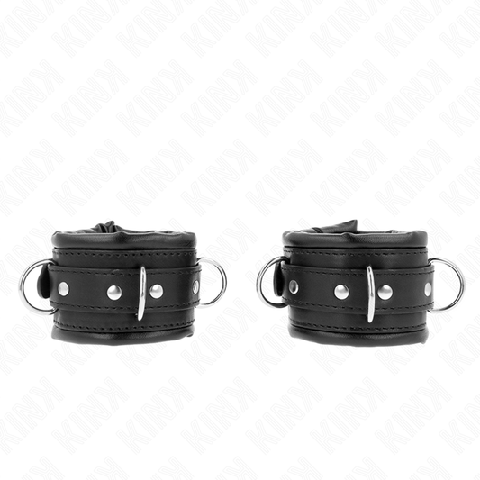 KINK - MUÑECA PESADA CON FORRO DE CUERO NEGRO AJUSTABLE 20-30 CM X 6 CM