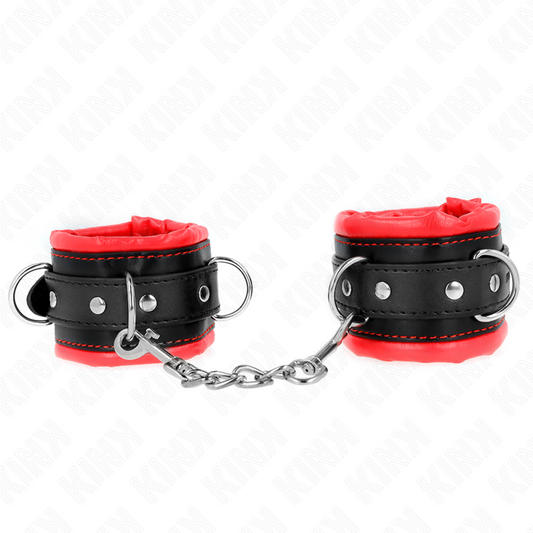 KINK - MUÑECA PESADA CON FORRO DE PIEL ROJA AJUSTABLE 20-30 CM X 6 CM