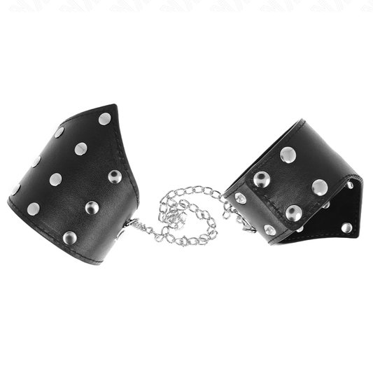 KINK - PULSERAS ESTILO PUNTO NEGRO CON CADENA AJUSTABLE ??17-23 CM X 8.5 CM