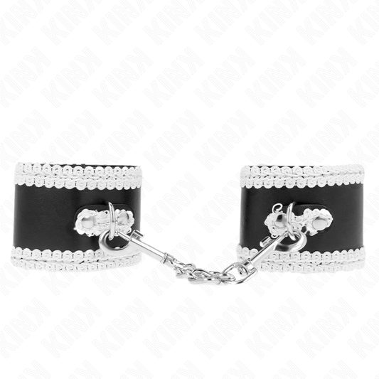 KINK - MUÑECA NEGRA CON ENCAJE AJUSTABLE DECORADO EN BLANCO 20-23 CM X 5,5 CM