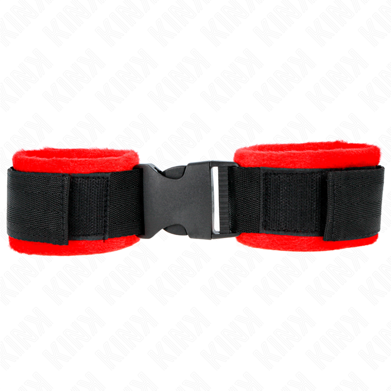 KINK - RESTRICCIONES DE MUÑECA DE NYLON CON GANCHO Y BUCLE NEGRO MODELO 1 AJUSTABLE 25-35 CM X 6 CM