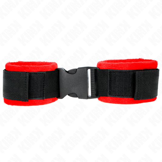 KINK - RESTRICCIONES DE MUÑECA DE NYLON CON GANCHO Y BUCLE NEGRO MODELO 1 AJUSTABLE 25-35 CM X 6 CM