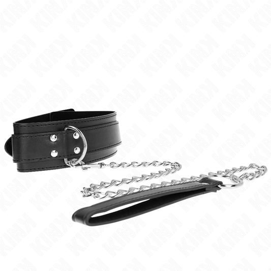 KINK - COLLAR CON CORREA 65 CM HEBILLAS AJUSTABLES DE PLATA 33-46 CM X 5,5 CM