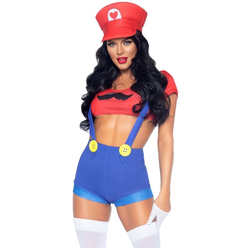 LEG AVENUE - DISFRAZ SEXY DE MARIO BROS ROJO/AZUL S
