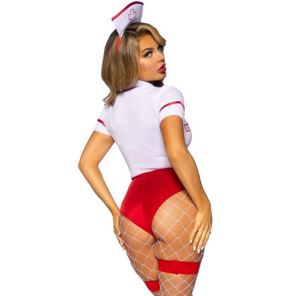 LEG AVENUE - DISFRAZ DE ENFERMERA SEXY ROJO/BLANCO M
