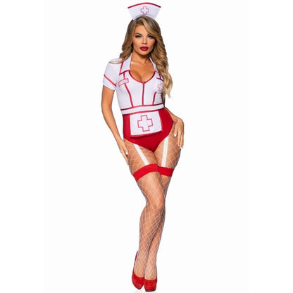 LEG AVENUE - DISFRAZ DE ENFERMERA SEXY ROJO/BLANCO M