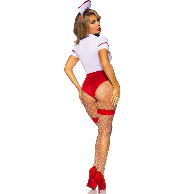 LEG AVENUE - DISFRAZ DE ENFERMERA SEXY ROJO/BLANCO M