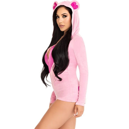 LEG AVENUE - BODY DE OSO DE TERCIOPELO ROSA S