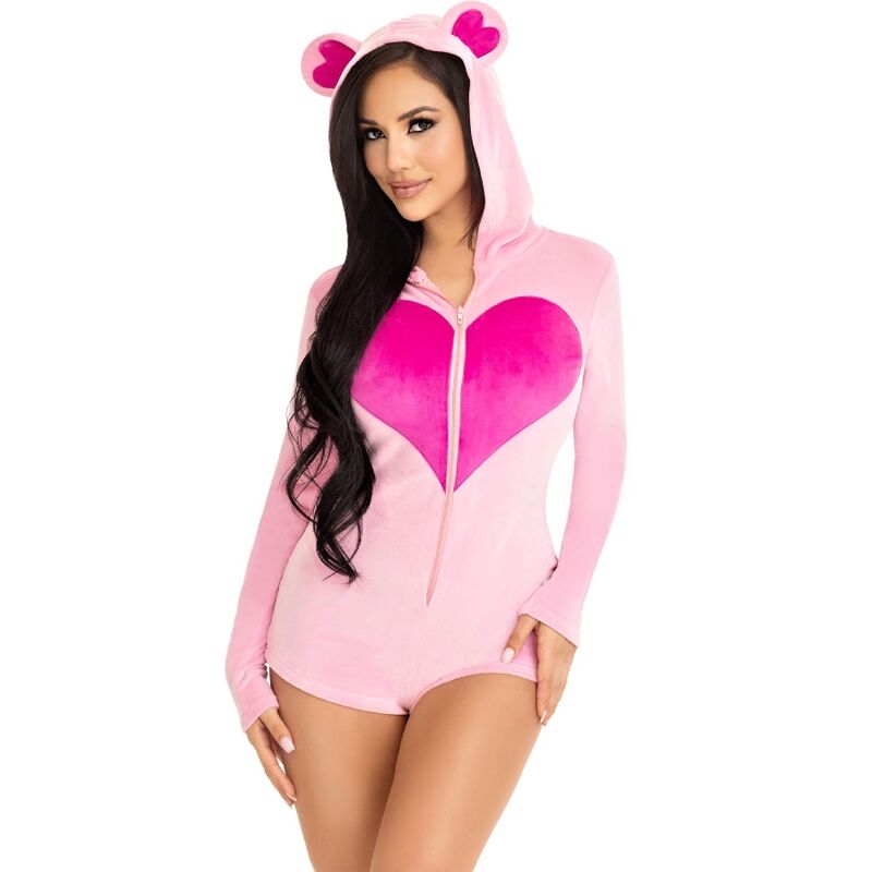 LEG AVENUE - BODY DE OSO DE TERCIOPELO ROSA S