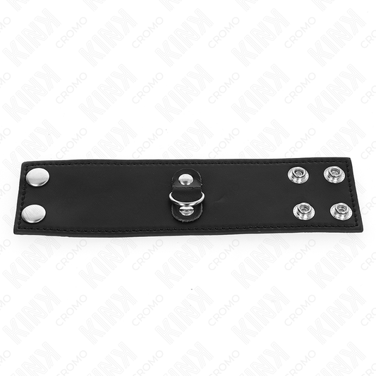 KINK - ANILLO DE CUERO PARA EL PENE CON CIERRE A PRESIÓN 18 X 5 CM