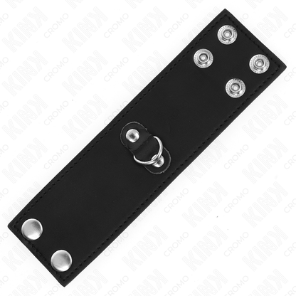 KINK - ANILLO DE CUERO PARA EL PENE CON CIERRE A PRESIÓN 18 X 5 CM