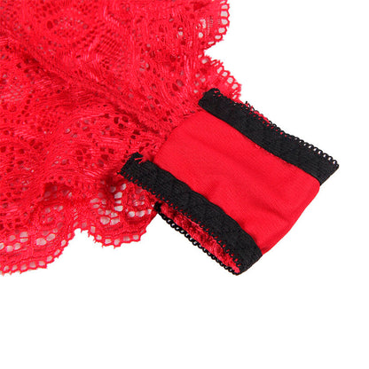 SUBBLIME - 953898 CAMISÓN DE SEDA Y ENCAJE + BRAGUITA ROJA S/M