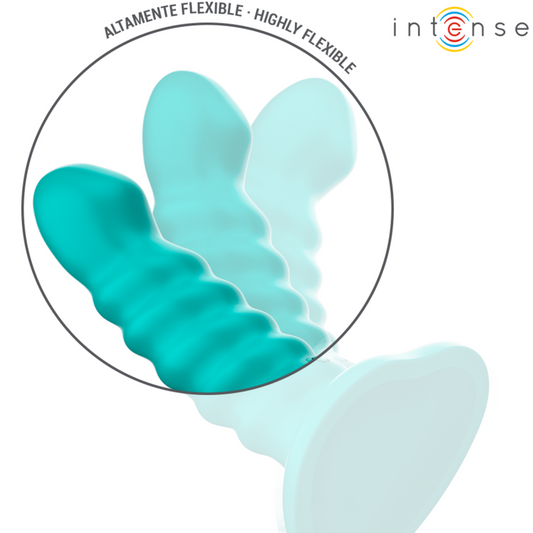 INTENSE - VIBRADOR BUFFY TALLA S DISEÑO ESPIRAL 10 VIBRACIONES CONTROL REMOTO AZUL