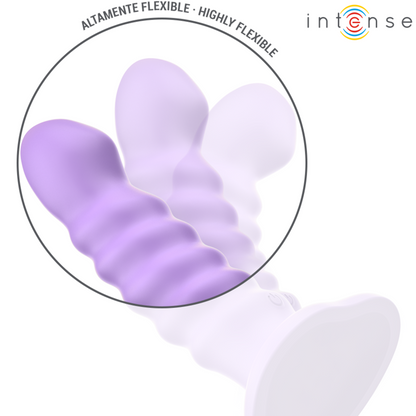 INTENSE - VIBRADOR BRENDA TALLA M DISEÑO ESPIRAL 10 VIBRACIONES CONTROL REMOTO MORADO