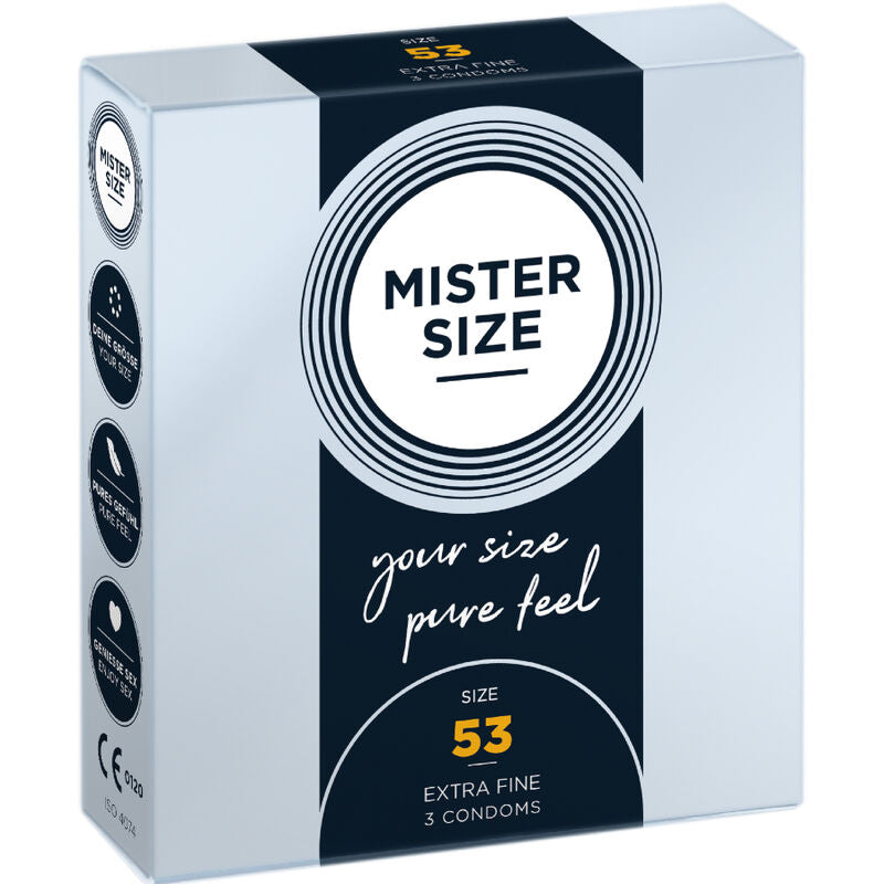 MISTER SIZE - CONDÓN TALLA M 53 MM (3 UNIDADES)