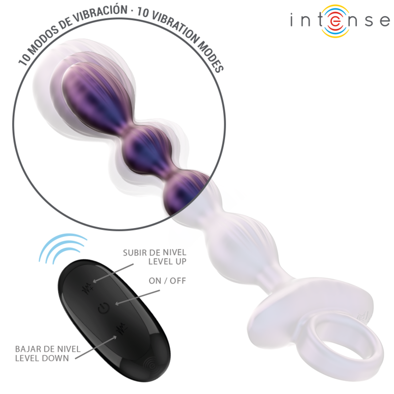 INTENSE - PLUG ANAL VIBRADOR JACKIE MODELO 1 CONTROL REMOTO