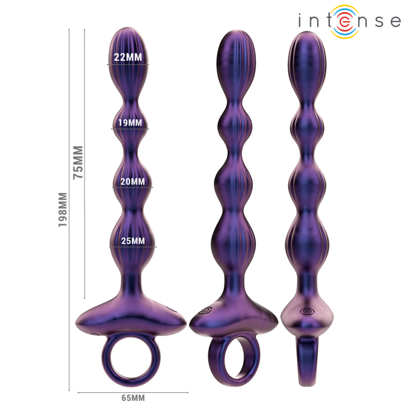 INTENSE - PLUG ANAL VIBRADOR JACKIE MODELO 1 CONTROL REMOTO