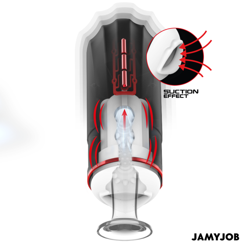 JAMYJOB - MASTURBADOR AUTOMÁTICO MEGABITE CON 5 MODOS DE SUCCIÓN Y VIBRACIÓN