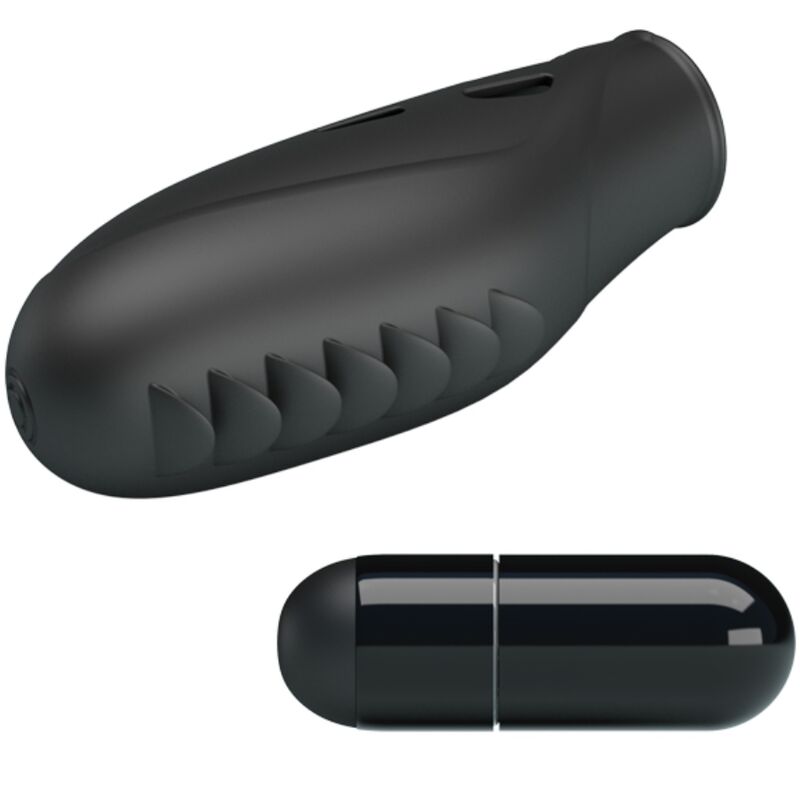 PRETTY LOVE - VIBRADOR DE DEDO DE SILICONA GILO NEGRO