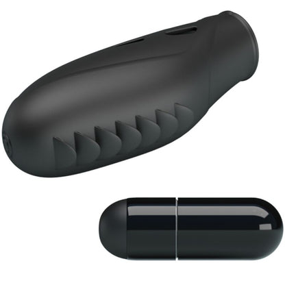 PRETTY LOVE - VIBRADOR DE DEDO DE SILICONA GILO NEGRO