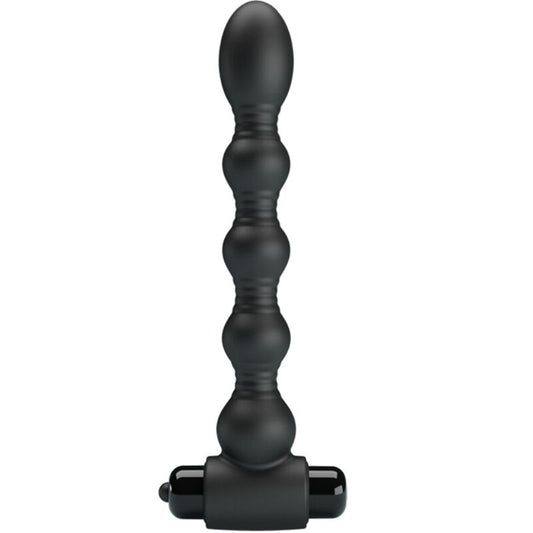 PRETTY LOVE - PLUG ANAL DE SILICONA LYNN 10 VIBRACIONES NEGRO