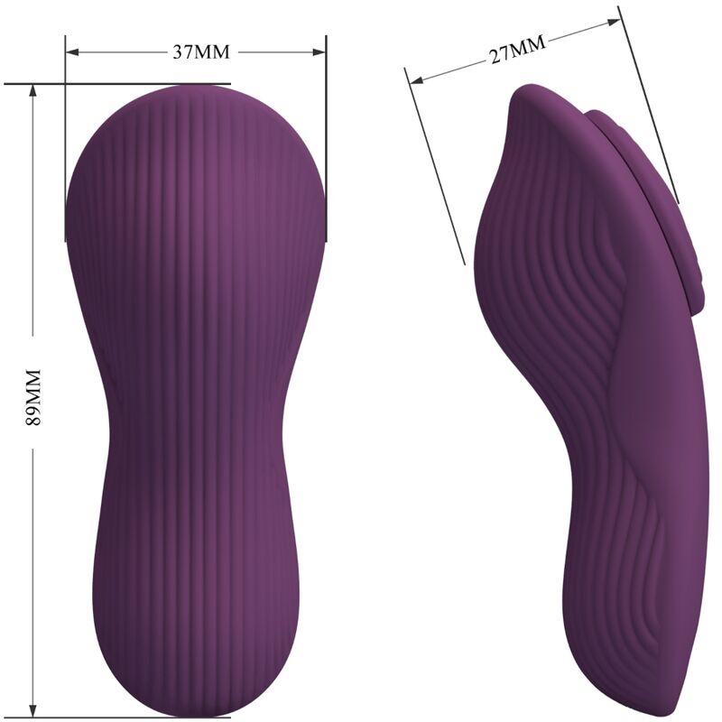PRETTY LOVE - MASAJEADOR DE CLÍTORIS MANE LAY ON 10 VIBRACIONES CONTROL REMOTO MORADO