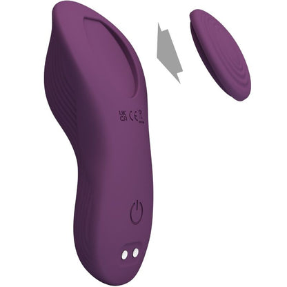 PRETTY LOVE - MASAJEADOR DE CLÍTORIS MANE LAY ON 10 VIBRACIONES CONTROL REMOTO MORADO