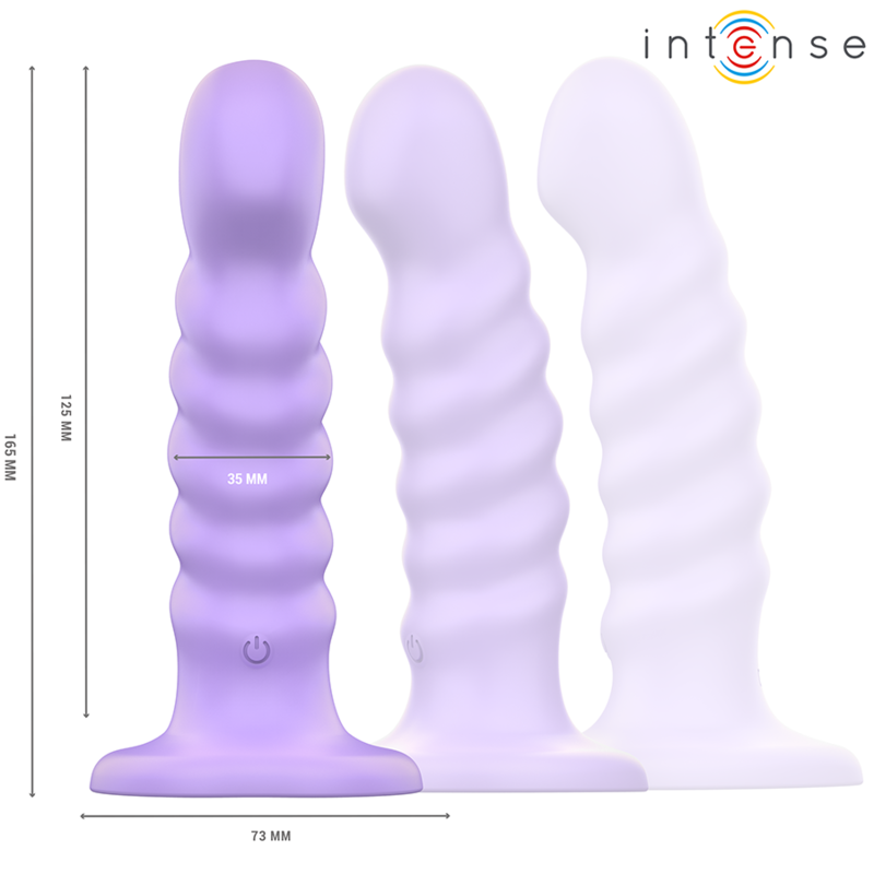 INTENSE - VIBRADOR BRENDA TALLA M DISEÑO ESPIRAL 10 VIBRACIONES CONTROL REMOTO MORADO