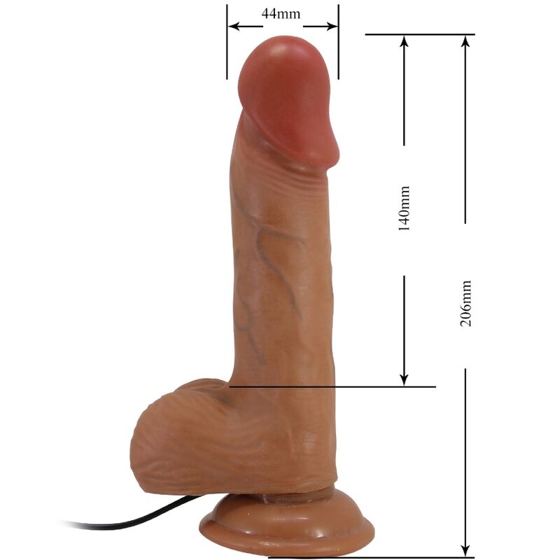 BAILE - CATOBLEPAS VIBRADOR REALISTA 20.6 CM CARNE CONTROL REMOTO