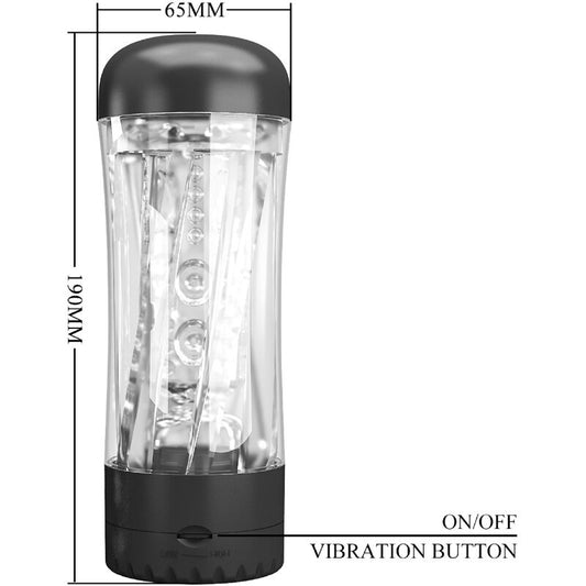 PRETTY LOVE - MASTURBADOR MASCULINO TAMARA MULTIVELOCIDAD VIBRADOR NEGRO