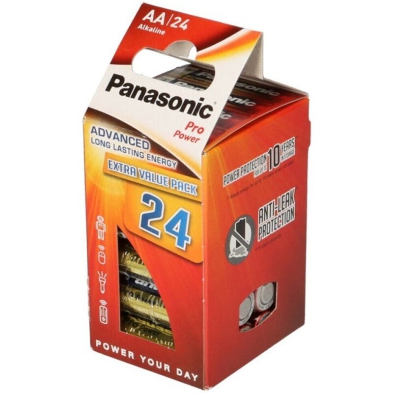 PANASONIC - AA ALKALINE BATTERY PRO POWER LR6 PACK*24