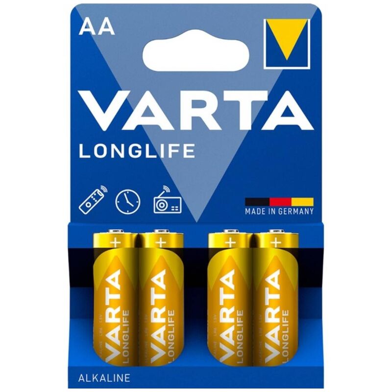 VARTA - LONG LIVE ALKALINE BATTERY AA LR6 BLISTER*4