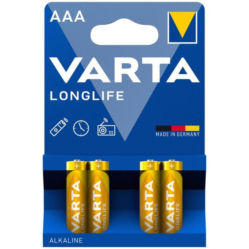 VARTA - AAA LONG LASTING ALKALINE BATTERY LR03 BLISTER*4